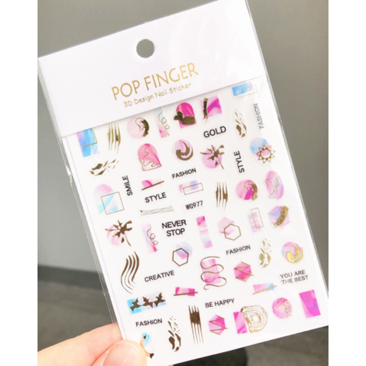 Abtibilduri Unghii Marquise Roz/Auriu – Nail Art Instant