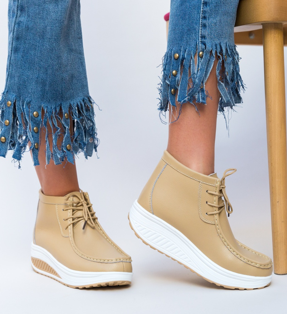 Pantofi Casual Vinto Bej | Confort & Eleganță - imagine 3