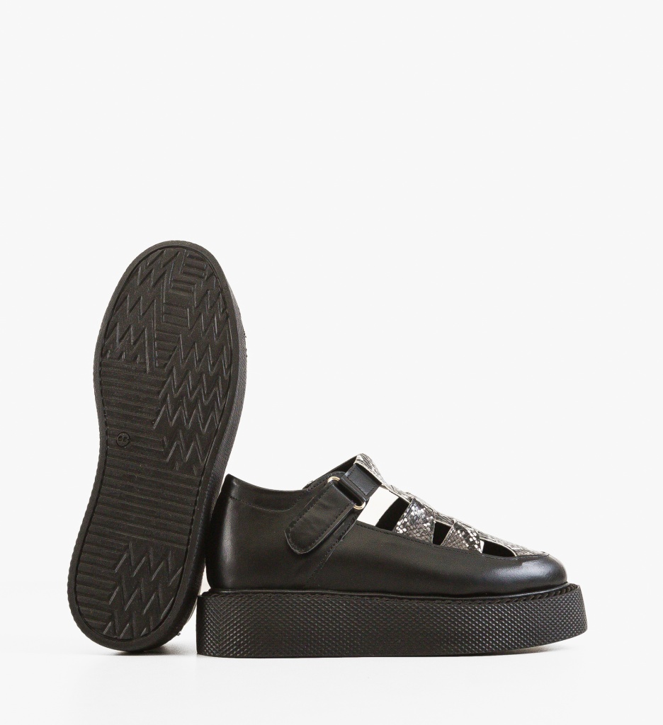 Pantofi Casual Negri Gryndy | Confort Maxim - imagine 6