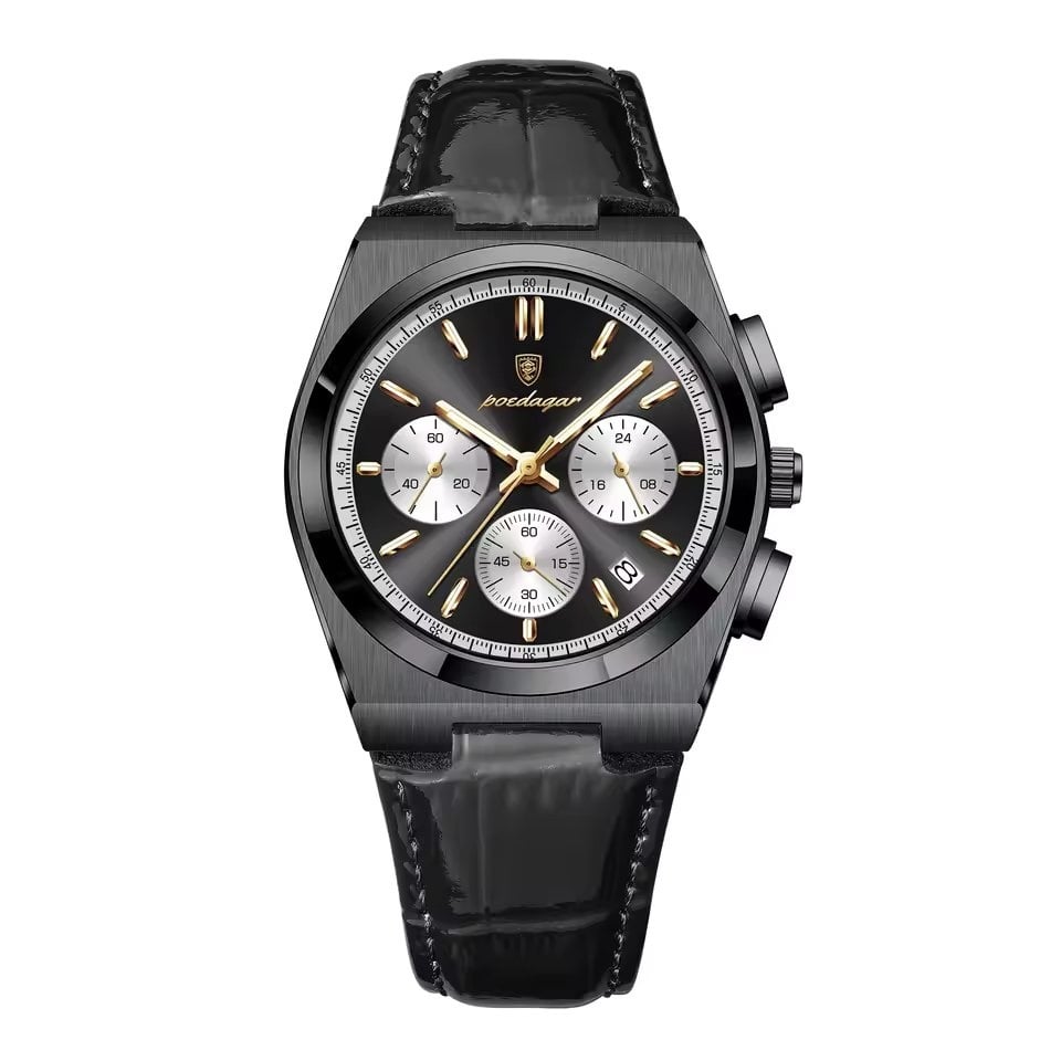Ceas Poedagar Barbatesc Piele Negru CS1877