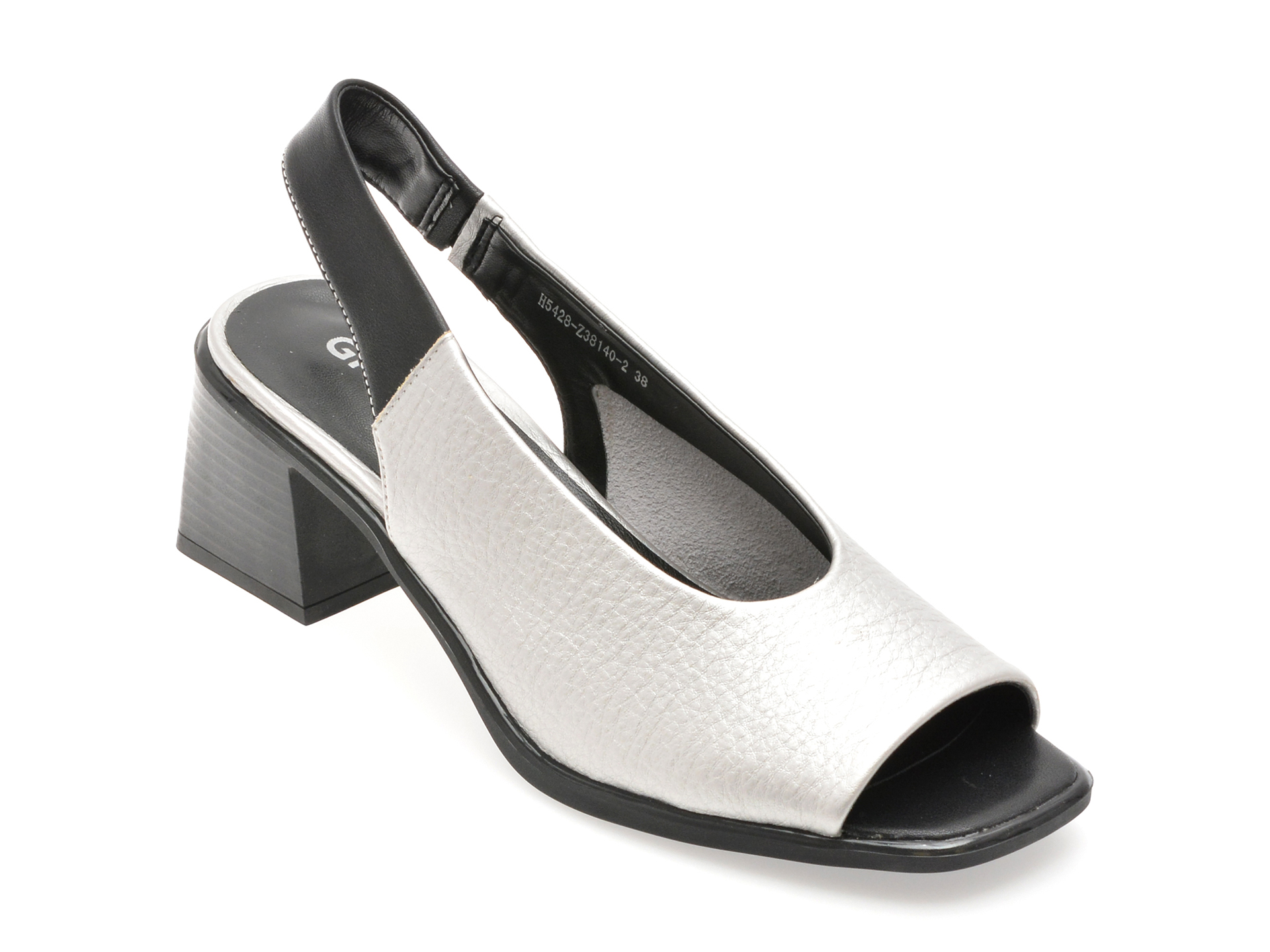 Sandale Gryxx Argintii Elegante din Piele
