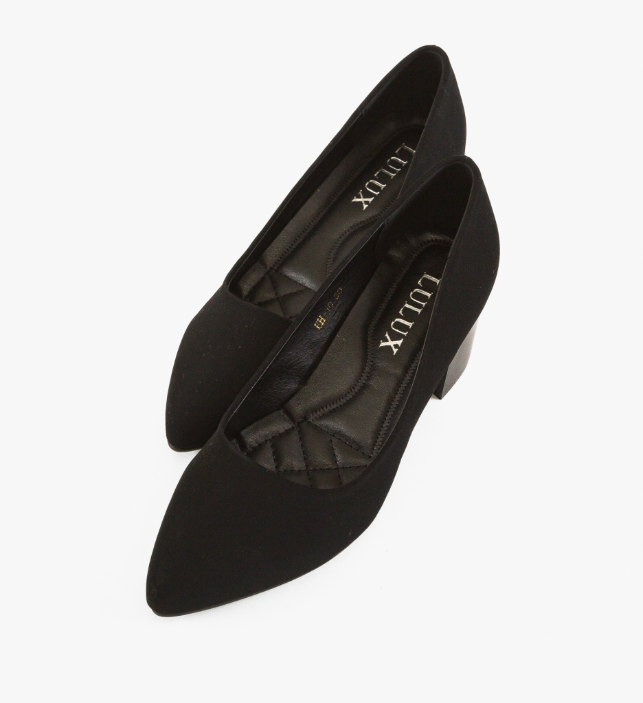 Pantofi cu Toc Perkins Negri 2 - Stil Clasic - imagine 6