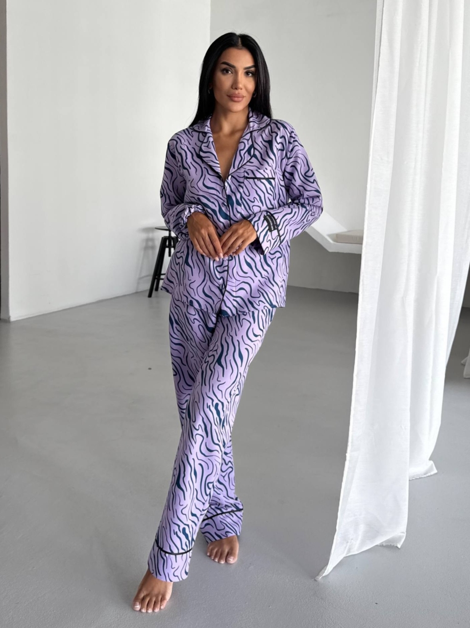 Set Pijama Dama 2 Piese Delis | Viscoza Satin Mat - imagine 3