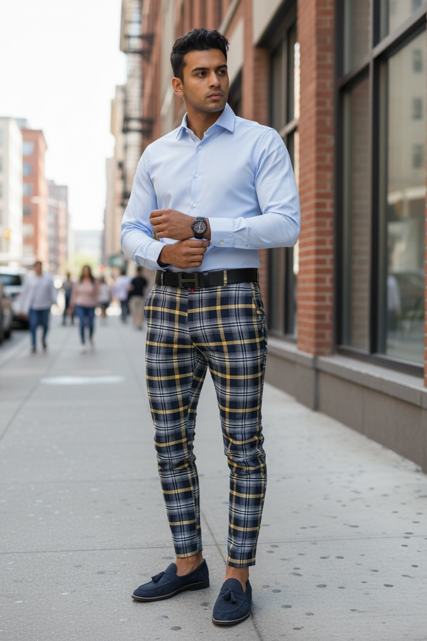 Pantaloni Eleganti Barbati Stil Modern - imagine 2
