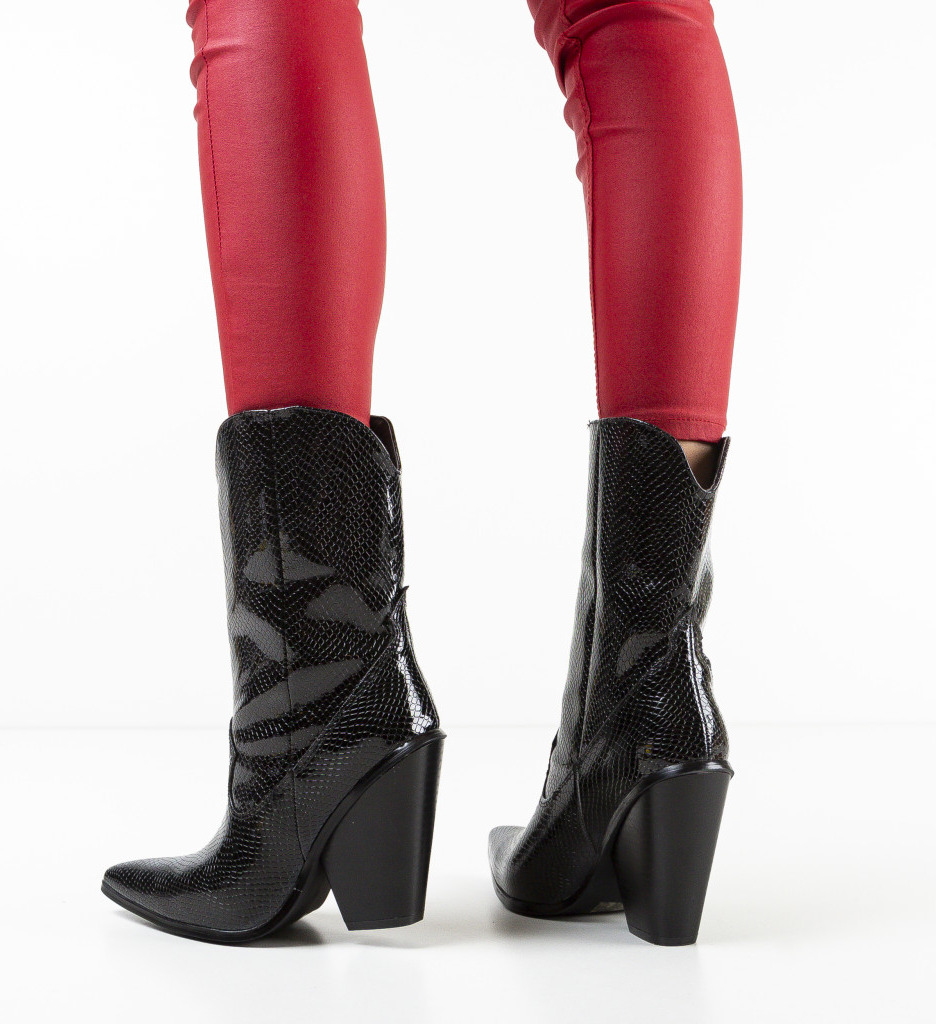 Botine Randy Negre - Eleganță și Confort - imagine 3