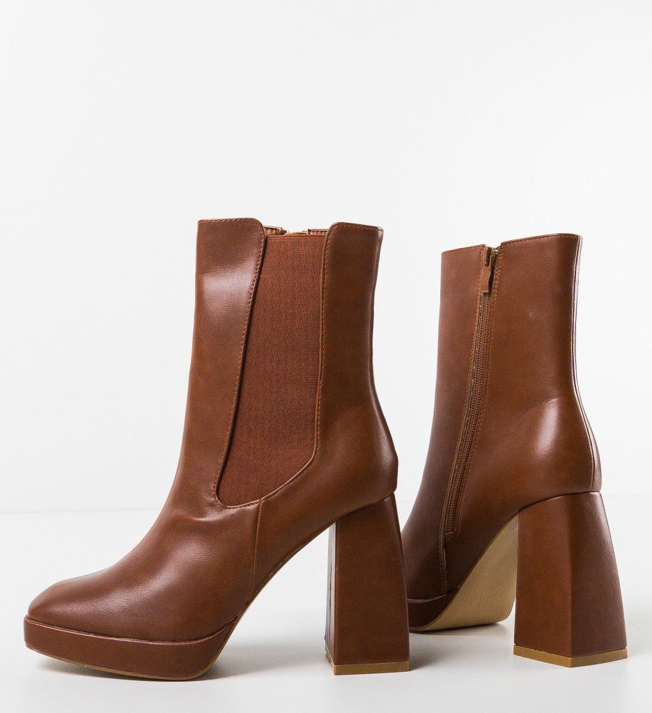 Botine Negon Camel | Stil și Eleganță - imagine 2