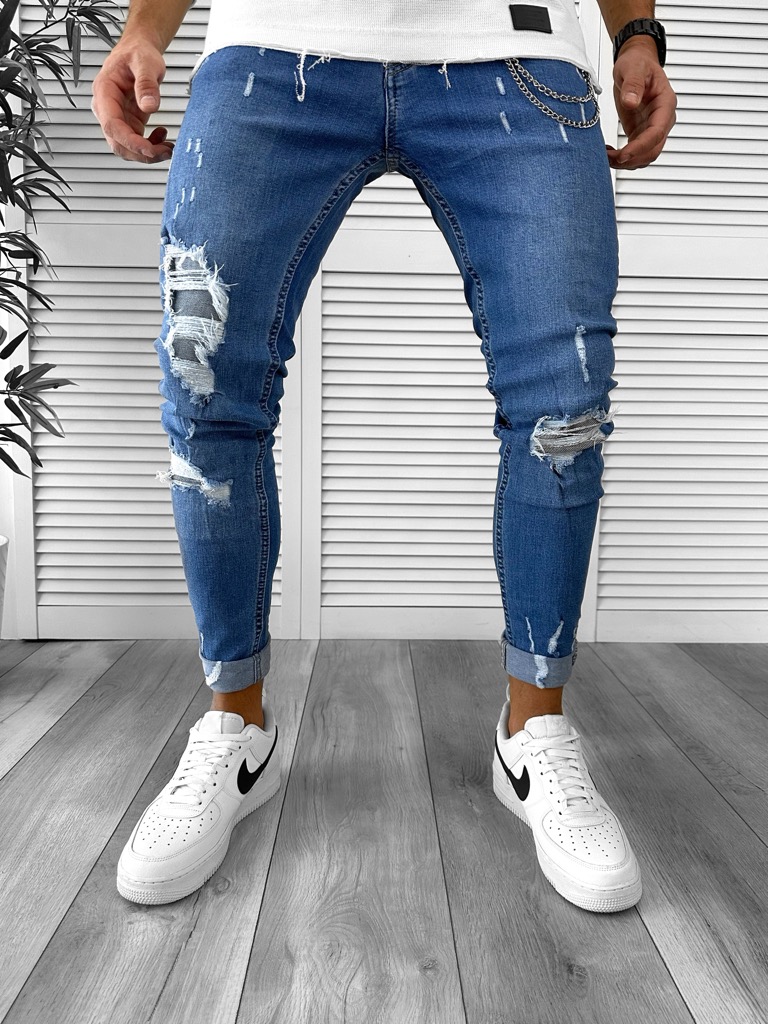 Blugi barbati conici albastri 6330 M3-3.2