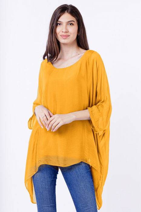 Bluza Eleganta Matase Galben | Shopika