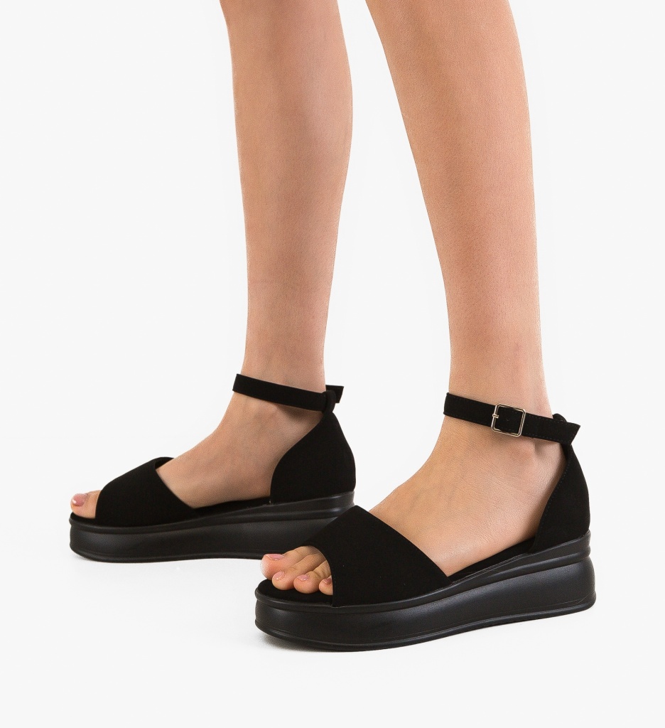 Sandale Dama Juste Negre - Eleganță și Confort - imagine 2