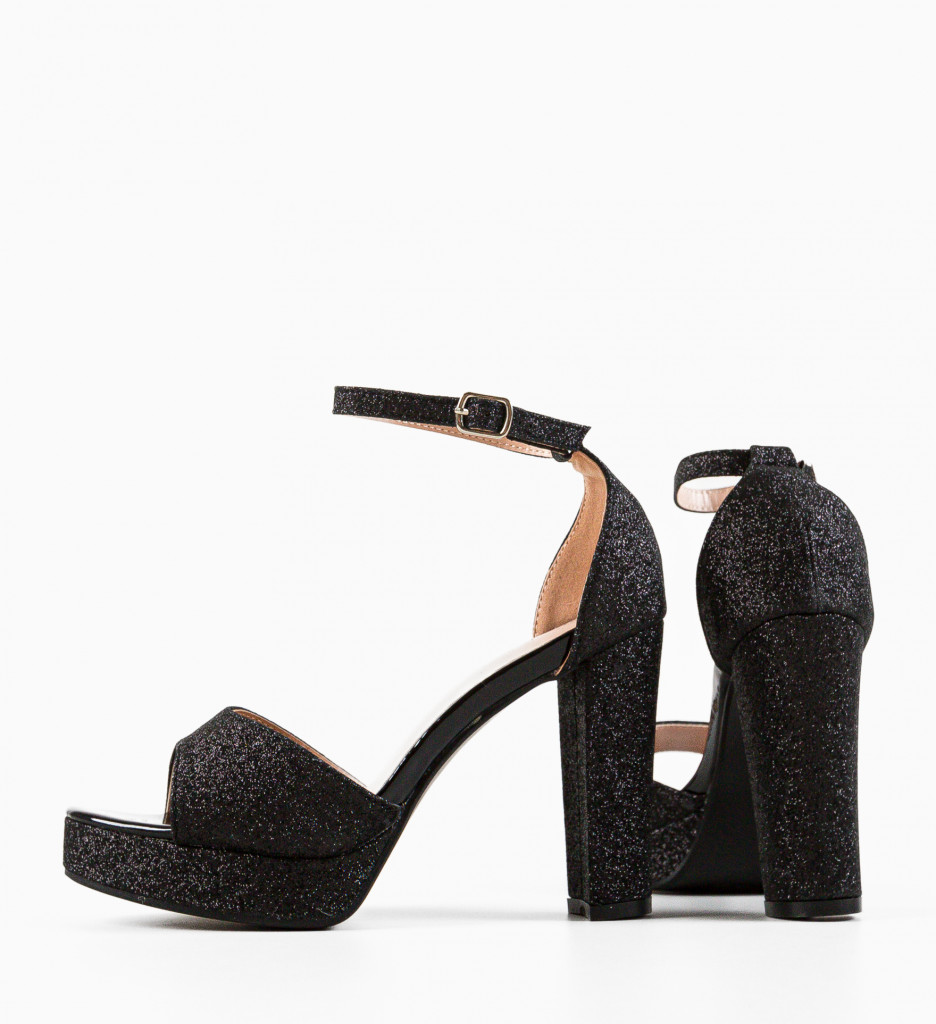 Sandale cu Toc Aoife Negre | Eleganță și Stil - imagine 7