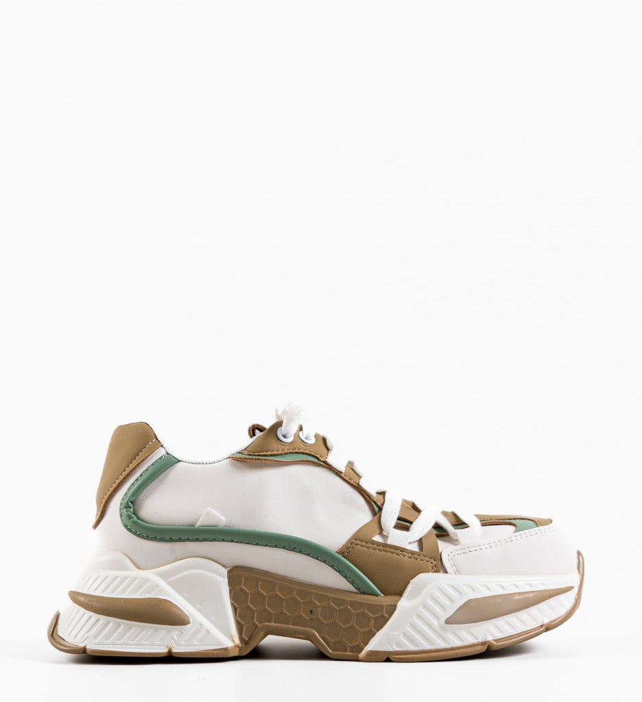 Sneakers Dama Samir Khaki - Confort & Stil - imagine 6