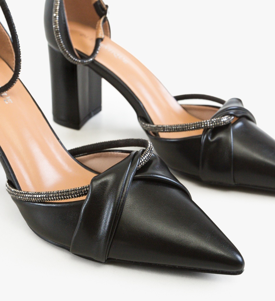 Pantofi dama Jenyt Negri eleganți cu toc stabil - imagine 2