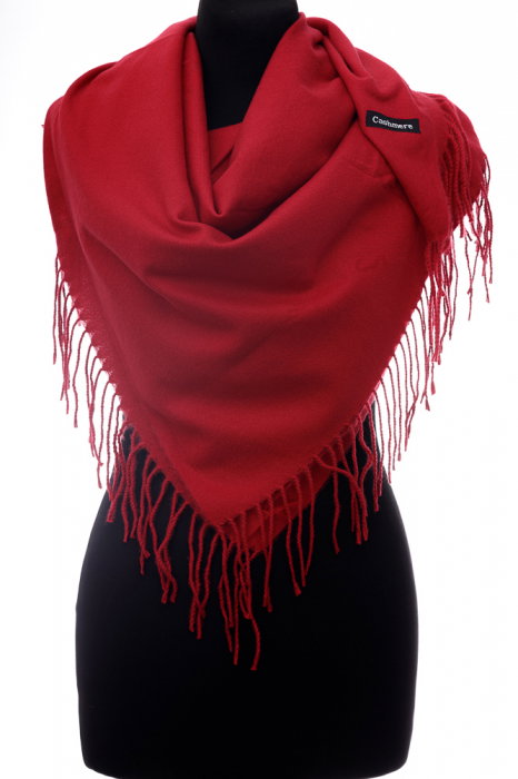 Eșarfă Roșie Cashmere Shopika | Accesorii Dămă