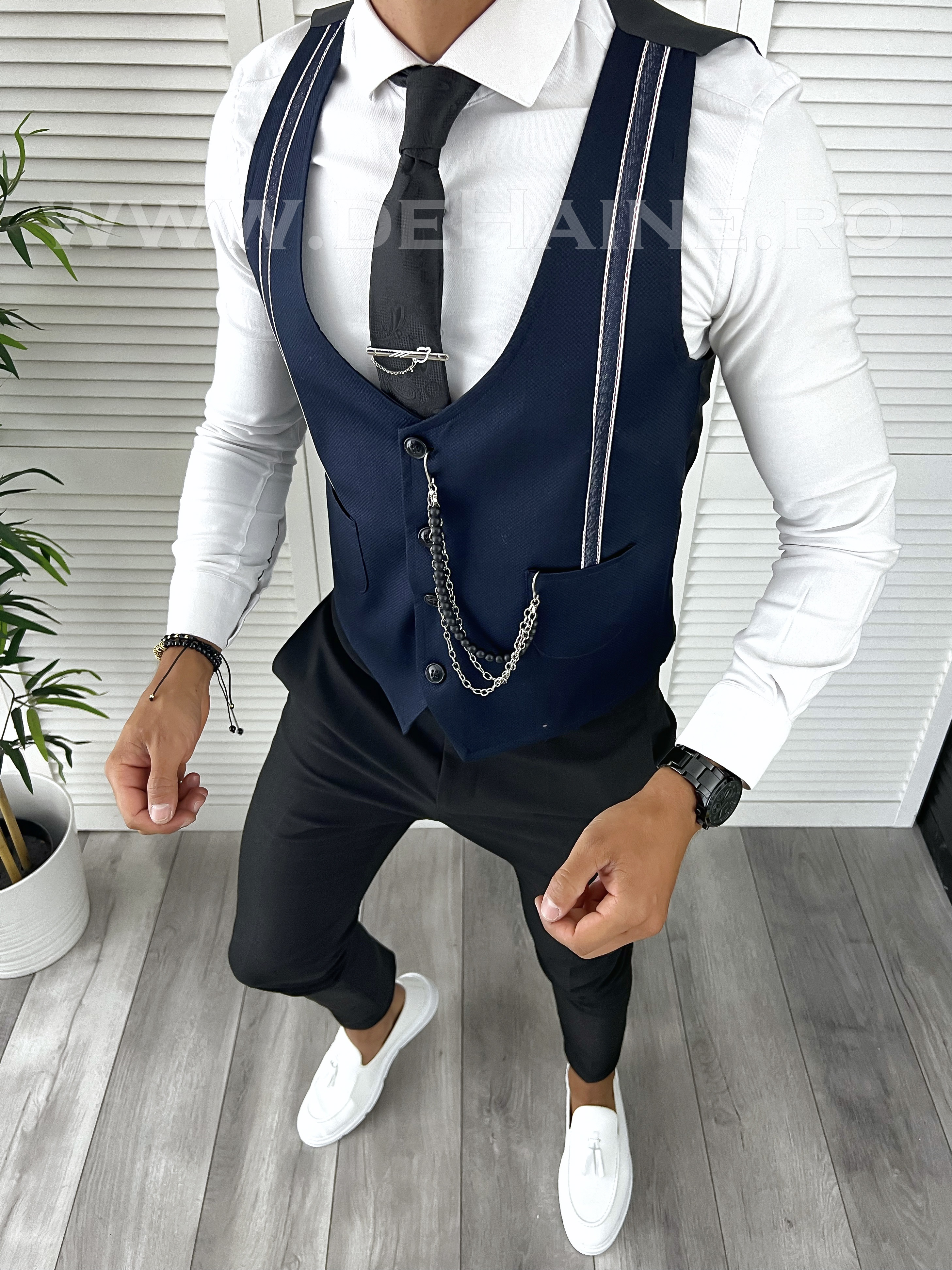Vesta Barbati Bleumarin Slim Fit | Eleganta Moderna
