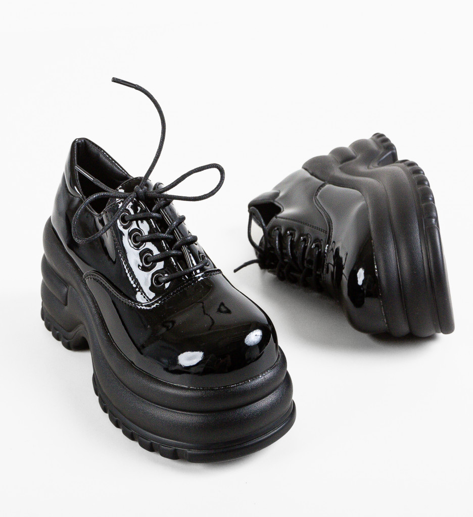 Pantofi Casual Dama Genevya Negri | Confort & Stil - imagine 8