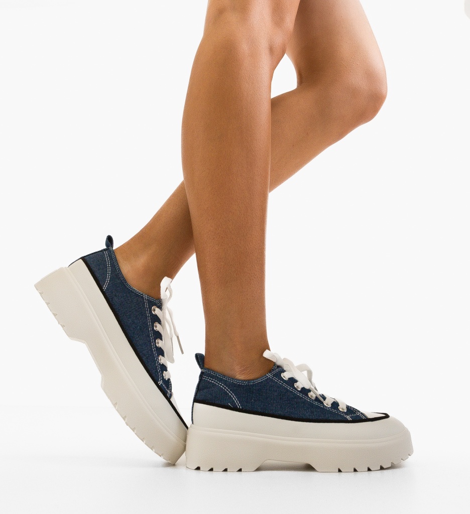 Pantofi Sport Lin Albastri - Confort și Stil - imagine 2