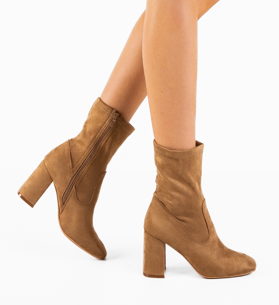 Botine Dama Aust Khaki 2 - Eleganță Urbană