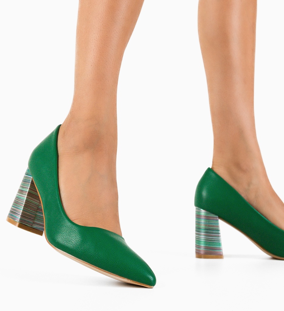 Pantofi Dama Verzi cu Toc Jaylen | Eleganță Maximă - imagine 3
