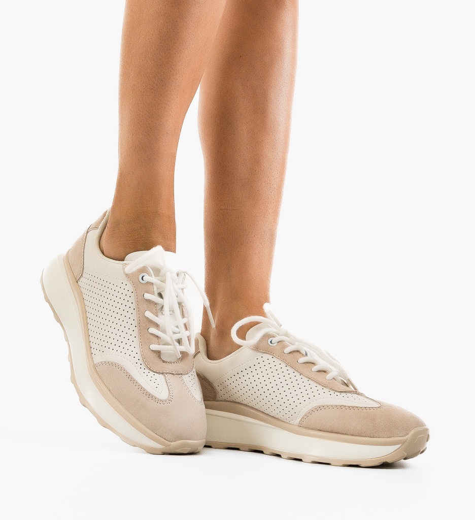 Sneakers Dama Kyunef Bej | Confort și Stil - imagine 2