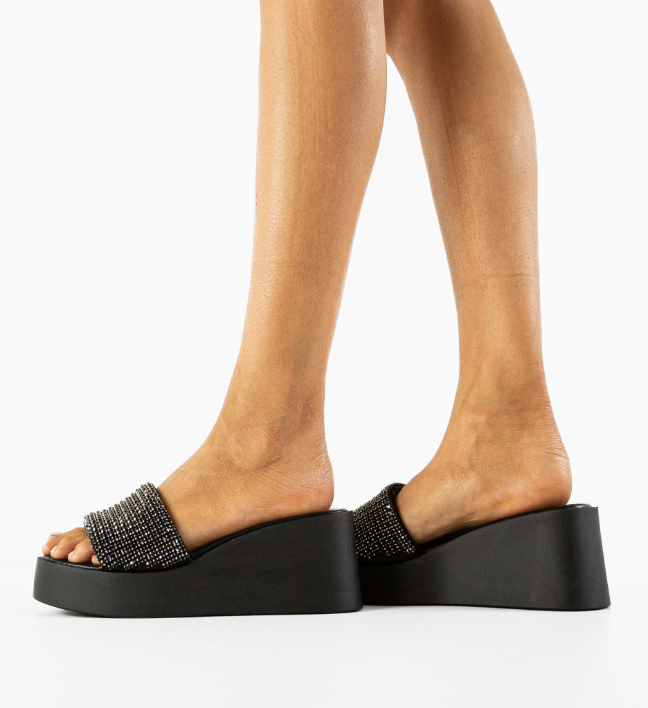 Saboti Dama Cerbera Negri - Confort & Stil - imagine 3