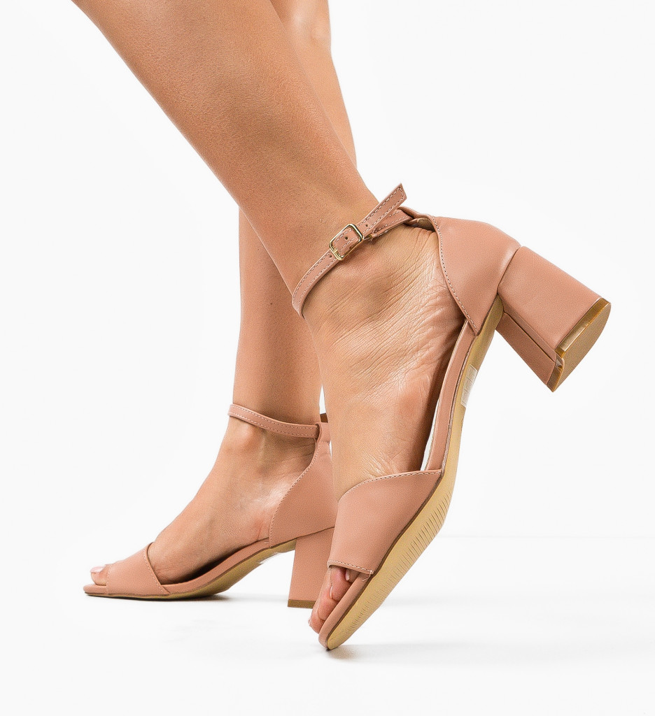 Sandale Toc Mayare Nude Elegante - imagine 2