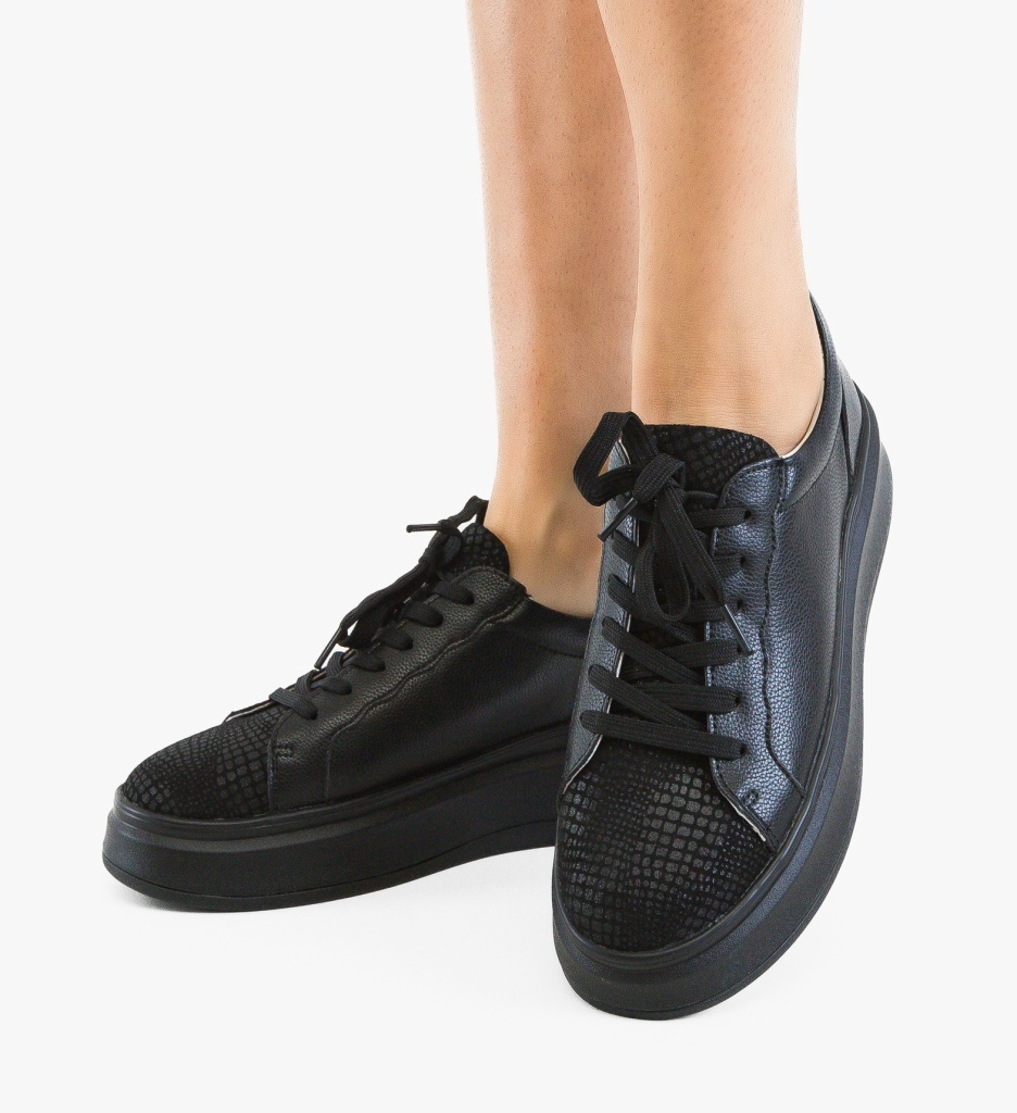 Pantofi Casual Priki Negri – Eleganță și Confort Zilnic - imagine 3