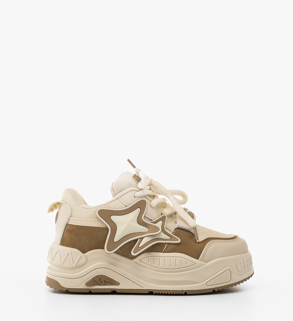 Sneakers Dama Khaki Jyothi | Confort & Stil - imagine 4