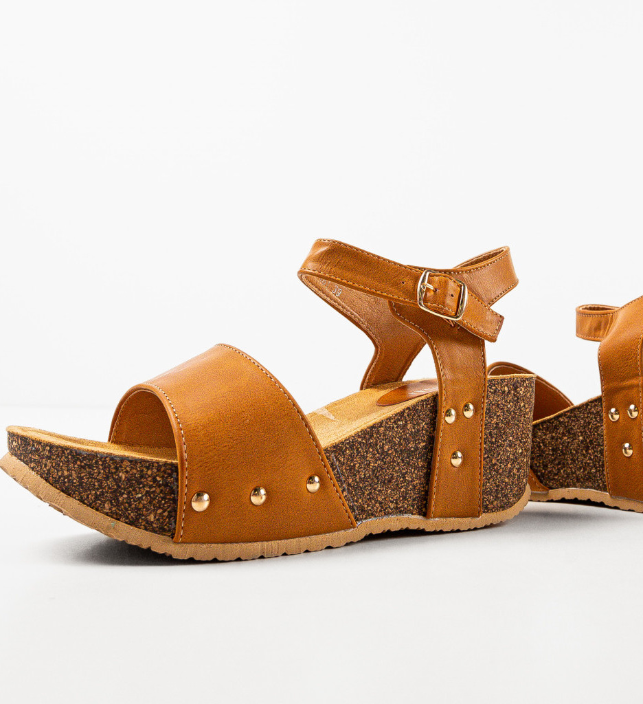 Platforme Dama Macie Camel | Eleganță și Confort - imagine 4
