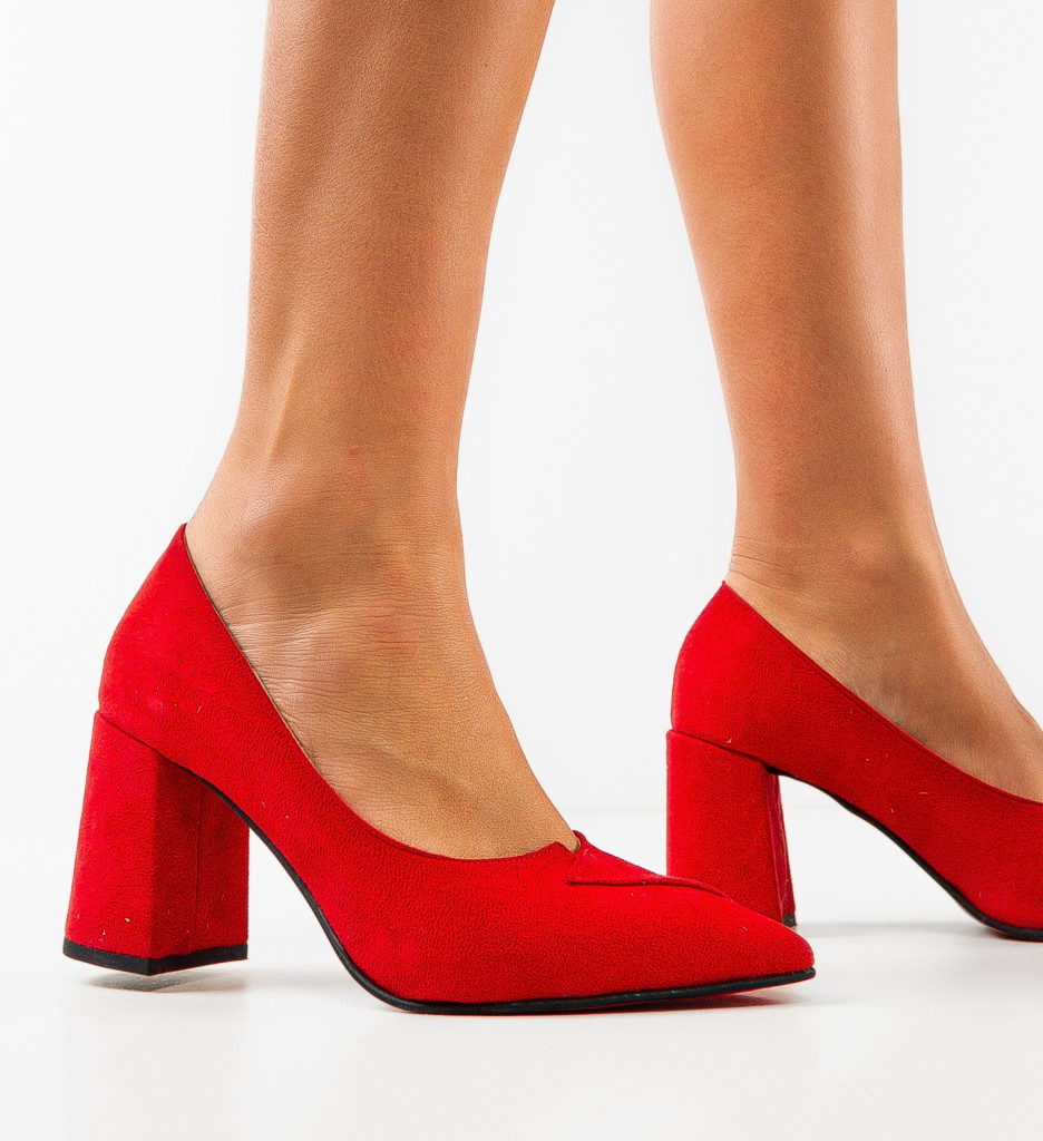 Pantofi Jafanza Rosii cu Toc - Eleganță Garantată - imagine 3