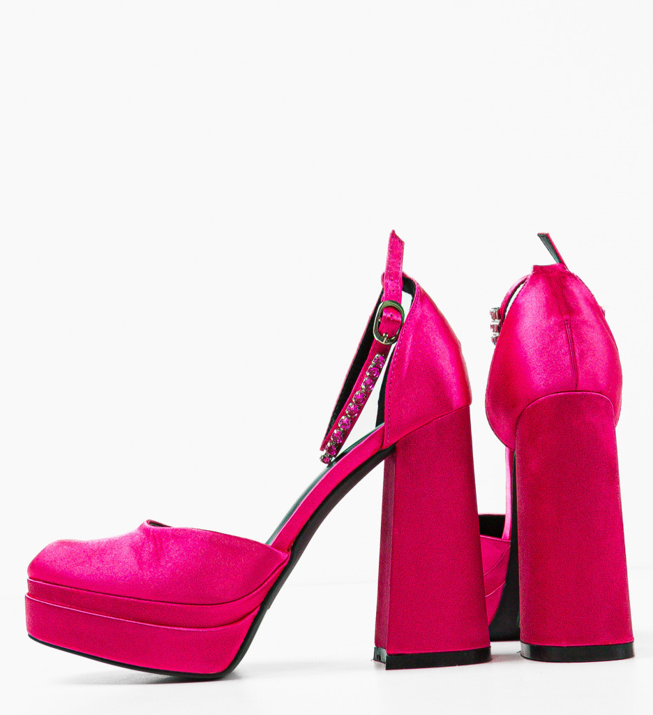 Pantofi Servaas Fuchsia cu toc elegant | Stil feminin - imagine 8