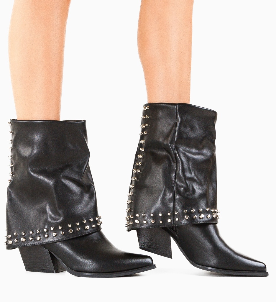 Botine Dama Floor Negre | Eleganță și Confort - imagine 2