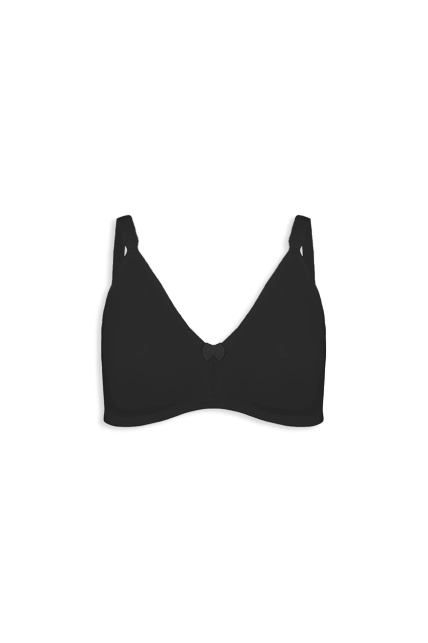 Sutien alăptare Picadili Negru, bumbac - imagine 2