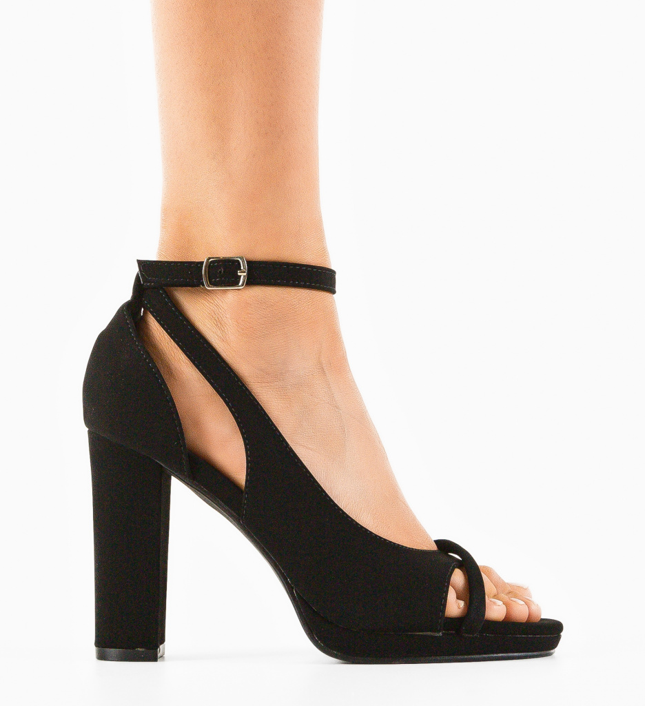 Sandale cu Toc Hagma Negre | Eleganță - imagine 5