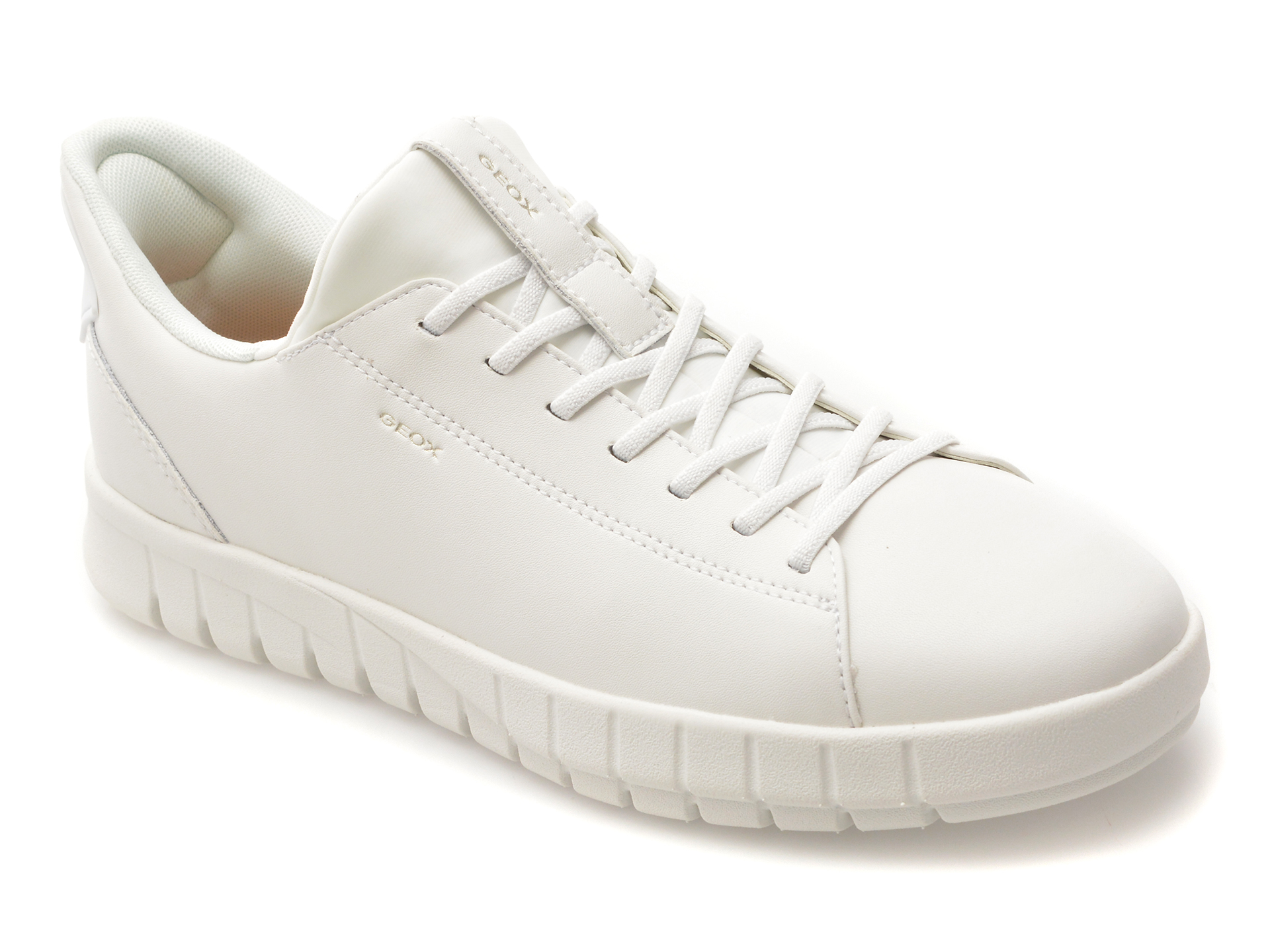Pantofi Geox U65MAA albi din piele