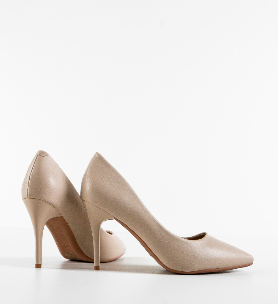 Danube Pantofi Toc Bej - Eleganți și Confortabili - imagine 4