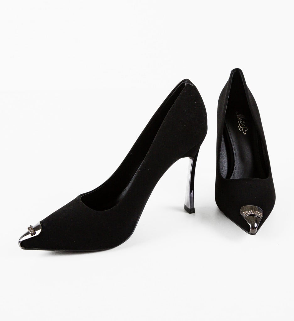 Pantofi Corall Negri Eleganți cu Toc Înalt - imagine 13
