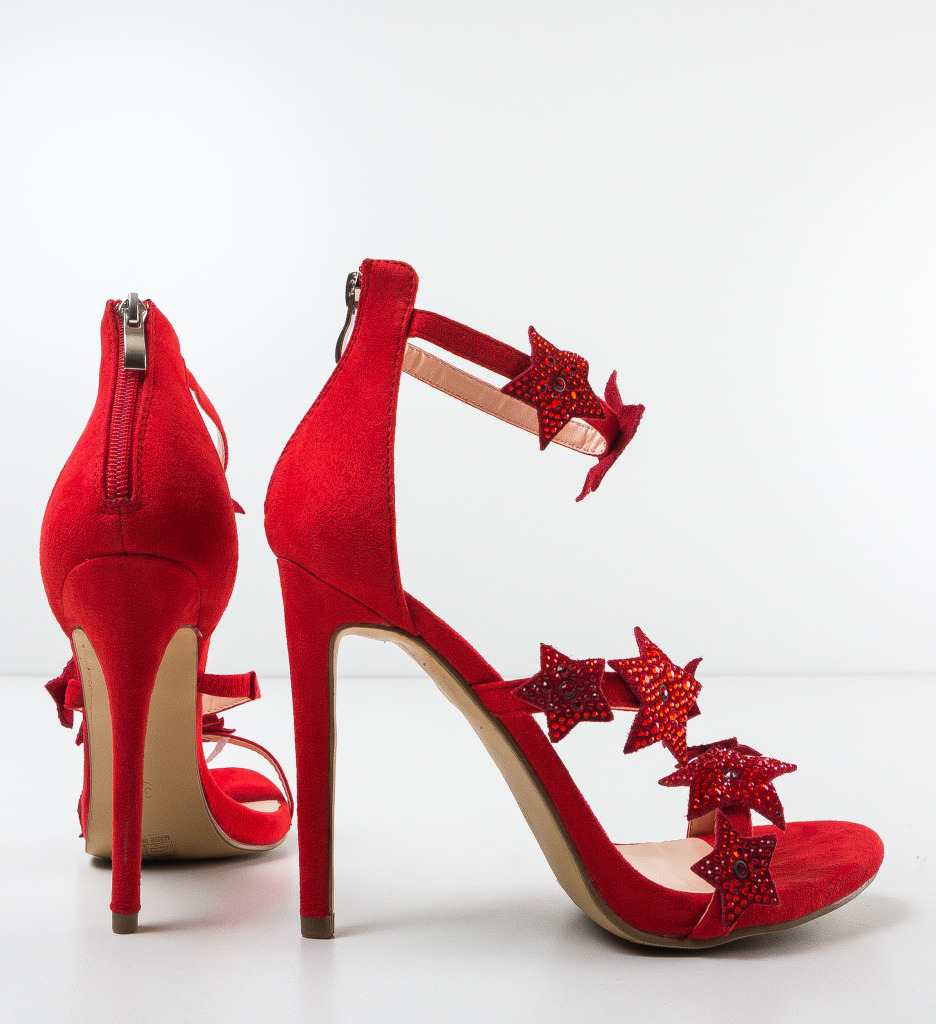 Sandale Fanteșe Roșii cu Toc - Eleganță și Stil - imagine 6