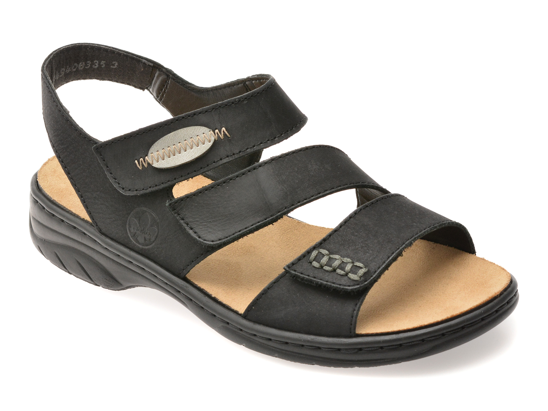 Sandale Rieker Negre Piele Naturală Confort - imagine 2