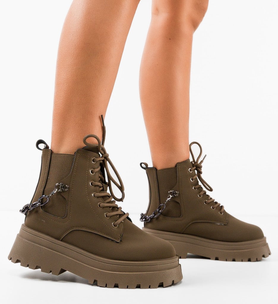 Ghete Kebun Khaki Dama - Confort & Stil - imagine 2