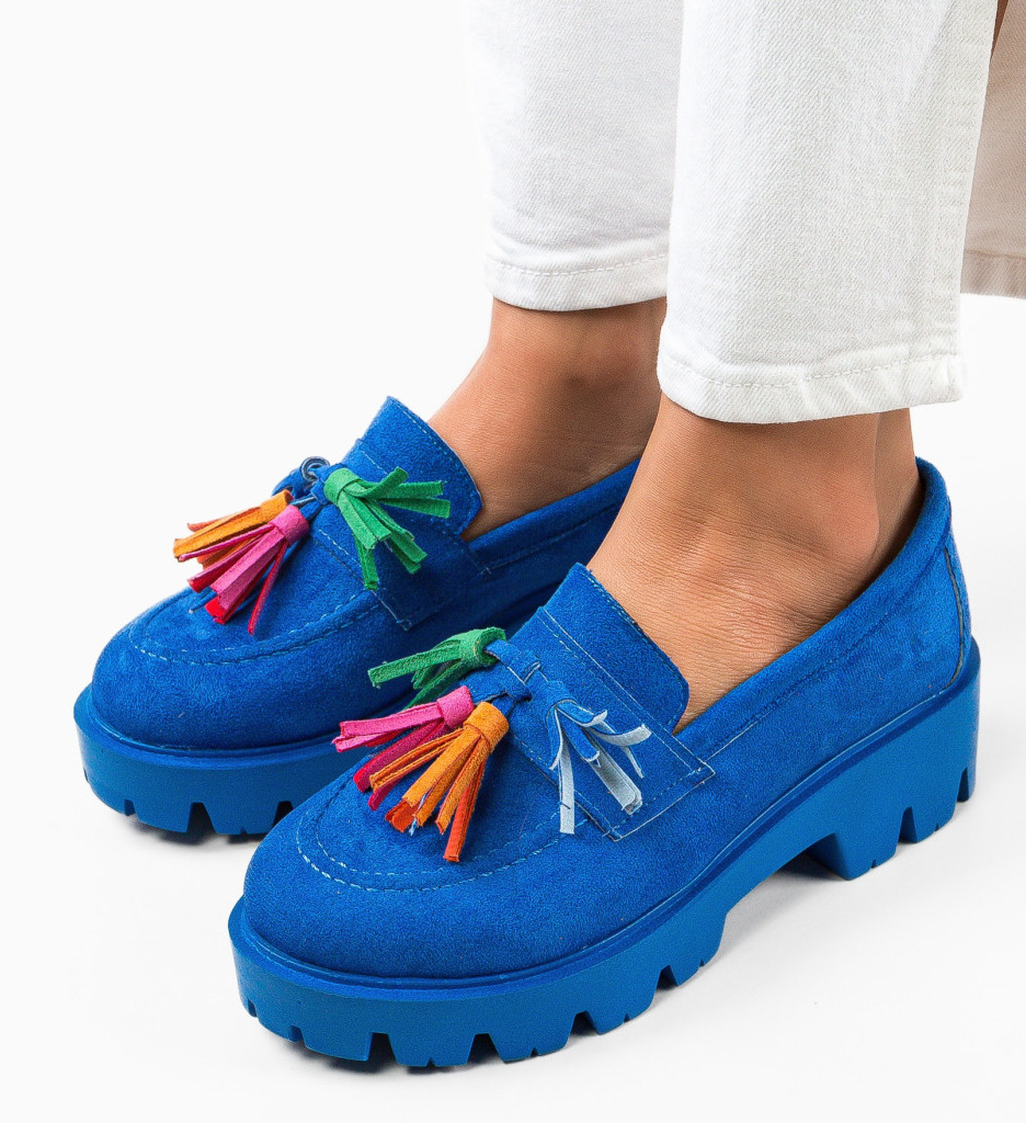 Pantofi Casual Dama Albastri - Confort și Stil - imagine 4
