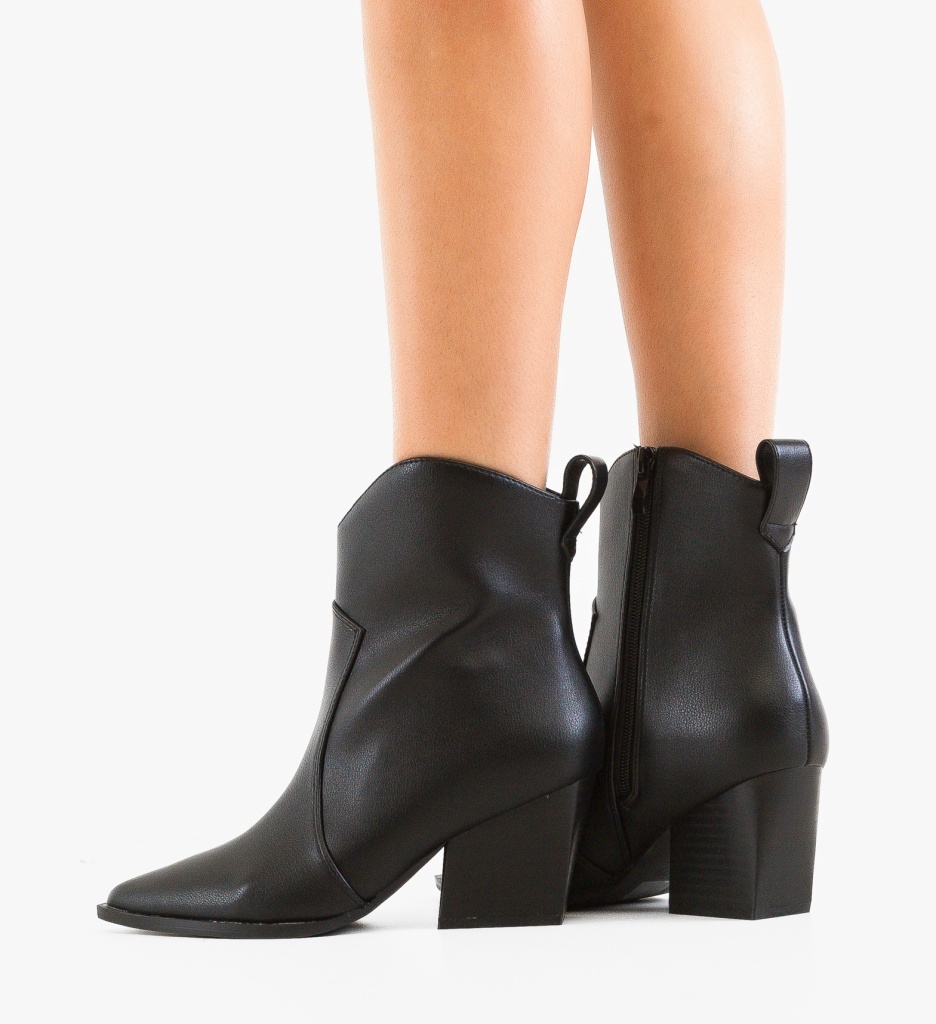 Botine Dama Brebly Negre 2 - Eleganță și Stil - imagine 2