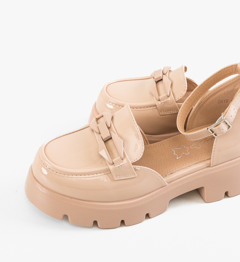 Pantofi Casual Dama Karmel Bej Confort & Stil - imagine 3