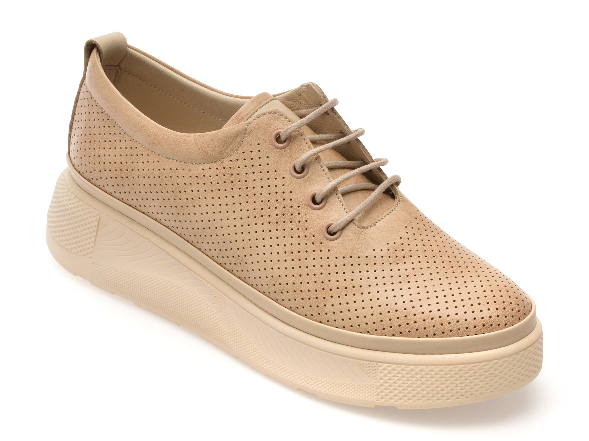 Pantofi IMAGE Bej din Piele Naturală - Confort & Stil