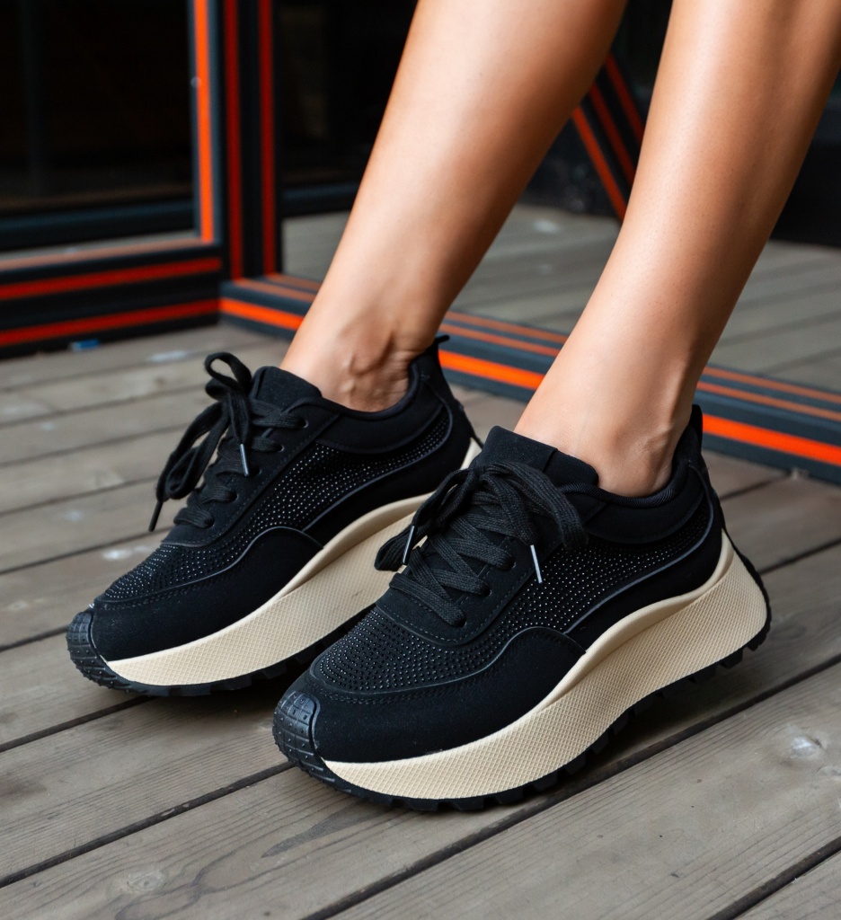 Sneakers Dama Comy Negri | Confort și Stil - imagine 5