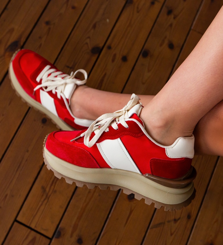 Sneakers Dama Contares Rosii | Sport & Stil