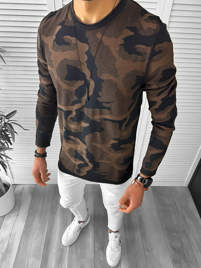 Bluza Barbati Slim Fit Maro | Bumbac