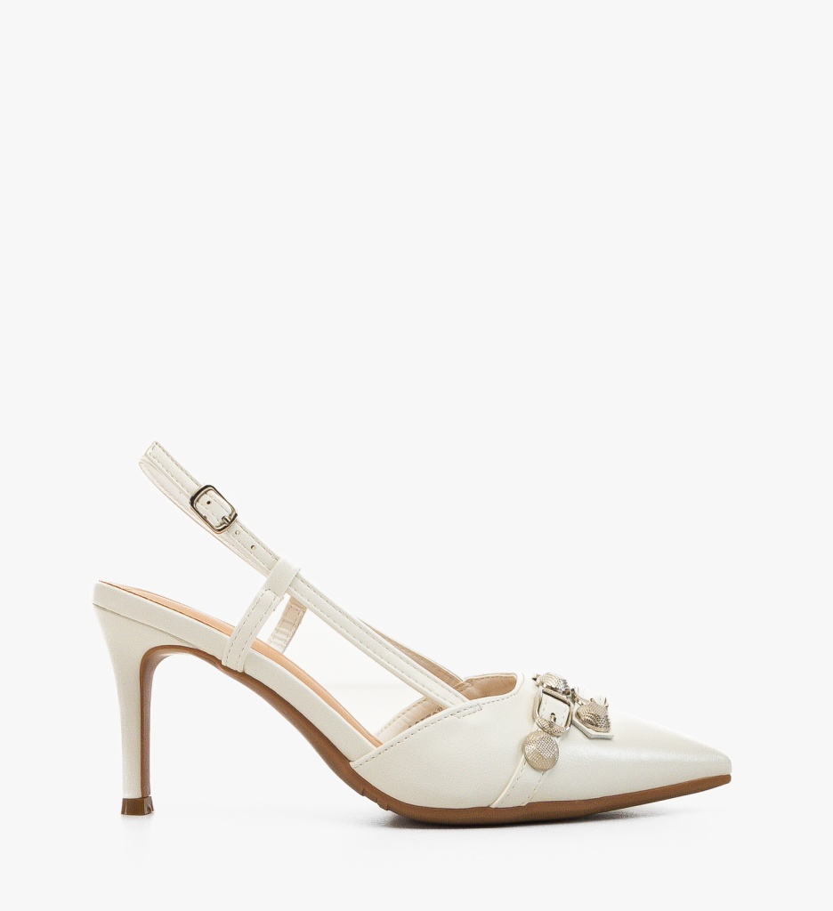 Pantofi Fleur Albi - Eleganță pentru Orice Ocazie