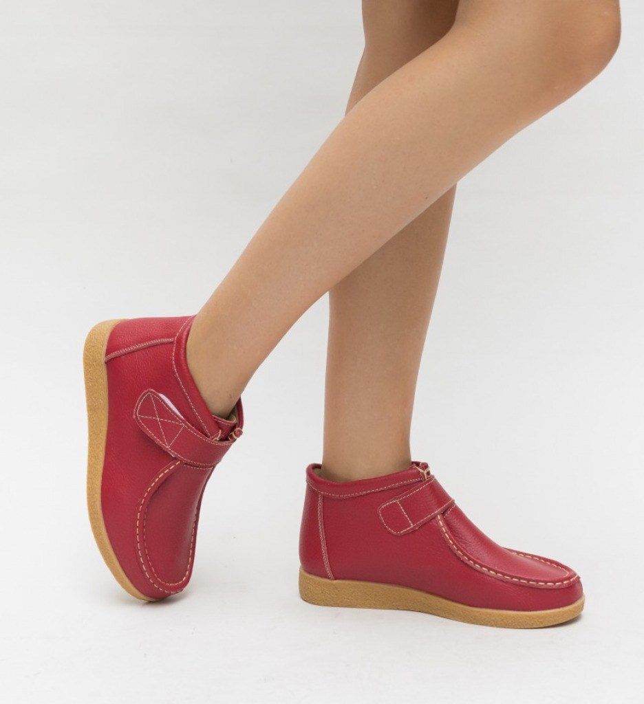 Pantofi Casual Debir Roșii - Confort Asigurat - imagine 3