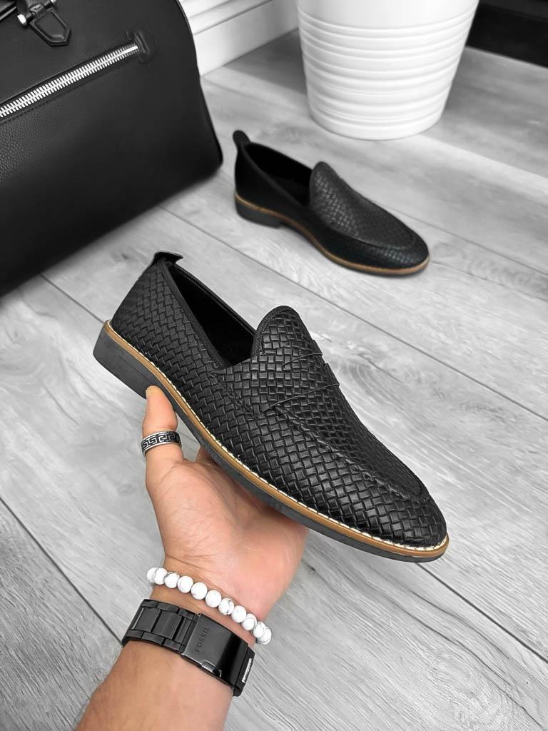 Mocasini barbati negri piele eco comozi business