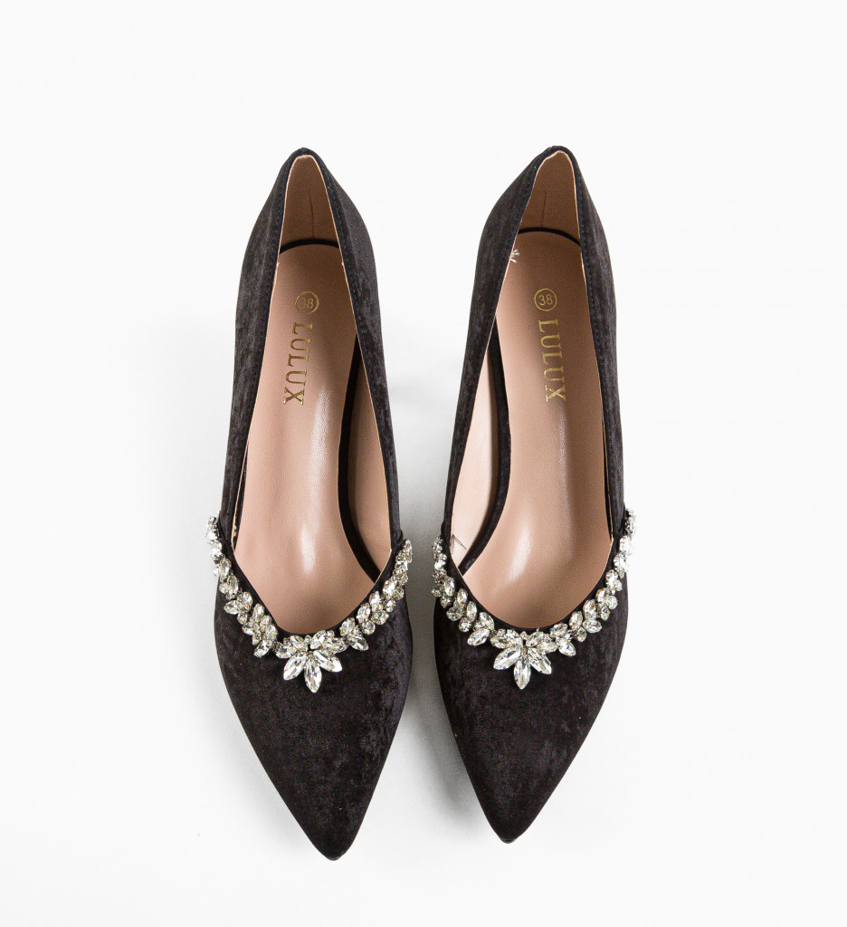 Pantofi Dama Caiden Negri Eleganți cu Toc - imagine 6